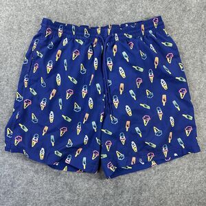 Caribbean Swimwear Shorts Mens Medium Blue Ice Cream Swim Trunks Mesh Lined